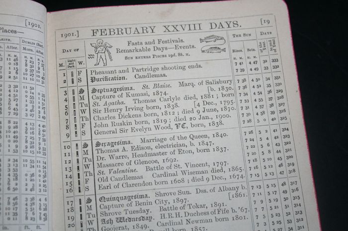 Antique Almanack Whitaker 1901