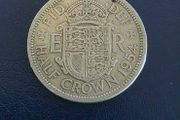 1954 Great Britain 1/2 Crown XF Copper Nickel Extra Fine Coin