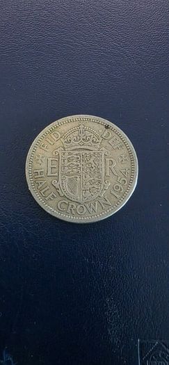 1954 Great Britain 1/2 Crown XF Copper Nickel Extra Fine Coin