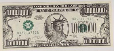 USA United States 2001 1000000 Million Dollars Banknote Note