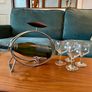 Vintage Repro Mid Century Chrome Bottle Holder with Wooden Handle from the 1980s Image 7
