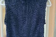 Sandro navy lace  dress  . 10-12