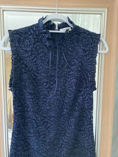 Sandro navy lace  dress  . 10-12