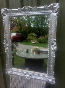 Heavy silver mirror, no damage, portrait and landscape, D18
