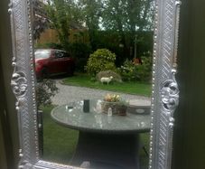 Heavy silver mirror, no damage, portrait and landscape, D18
