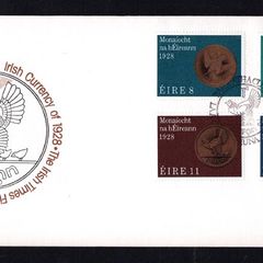 1978 Ireland 50th Anniversary of Ireland's First Coinage in 1928 Commemorative Stamps Illustrated The Irish Times First Day Cover (FDC)