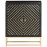 Sideboard Black and Gold 60x30x75 cm Solid Mango Wood Image 4