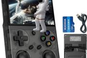 Retro Game Console,Linux System RK3326 G350 Handheld Game Console Built-in 64G TF Card 4371 Games,3.5-inch IPS Screen, WiFi, Bluetooth 4.2, HDMI Output, 3200mAh Battery