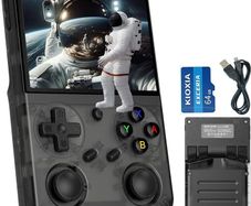 Retro Game Console,Linux System RK3326 G350 Handheld Game Console Built-in 64G TF Card 4371 Games,3.5-inch IPS Screen, WiFi, Bluetooth 4.2, HDMI Output, 3200mAh Battery