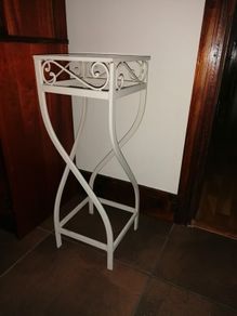 Iron Table with Glass Top