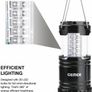 2 Pack LED Camping Lantern, Survival Kit for Emergency, Storm, Outages, Outdoor Portable Lantern, 6 AA Batteries Included (Black, Collapsible) Image 5