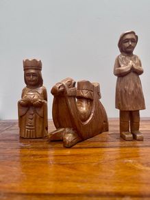 3 Vintage Nativity Figures