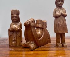 3 Vintage Nativity Figures