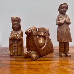 3 Vintage Nativity Figures