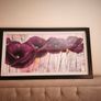 Framed floral wall art purple poppy by Isabelle Zacher Finet Image 4