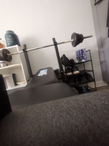 Bench Press Station +Iron Barbell +30kg Iron weight