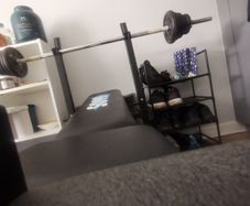 Bench Press Station +Iron Barbell +30kg Iron weight
