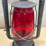 Vintage Dietz Monarch Kerosene Railway Lantern Red Glass Globe -For Restoration PROP Image 3
