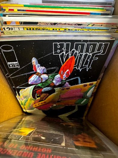 DC, Marvel Long Comic Box w 290 comics for Sale