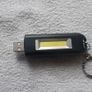 Saber 2W USB Rechargeable COB LED Mini Light Keychain Flashlight Pocket Torch - Black Image 4