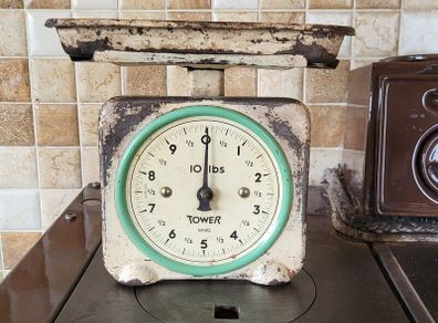 Vintage Tower Weighing Scales