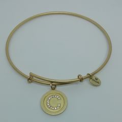 Chrysalis Gold Plated Initial 'C' Expandable Bangle New Without Tags CAN POST