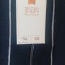 ladies trousers navy with a white pinstripe...new Image 7