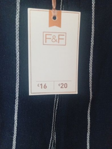 ladies trousers navy with a white pinstripe...new