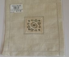 House Of Ireland Linen Siofra Cocktail Napkin NWT RRP E17.95. 1X15X15 cm