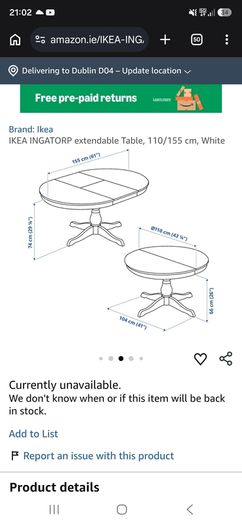 table and chairs
