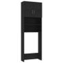 Washing Machine Cabinet Set Black Chipboard Image 5
