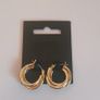 Pilgrim Gold Tone Chunky Twisted Hoop Earrings Statement New RRP 29.95 CAN POST Image 4