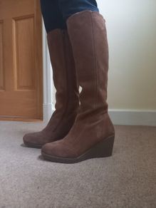 Suede long boots