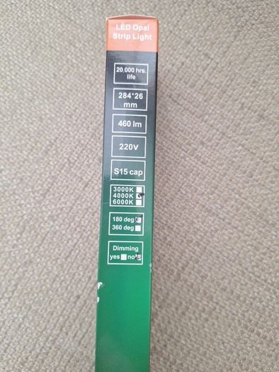 2 LED Strip Lights 6W 284mm 220V 460lm