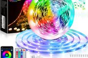 15M LED Strip Lights Ultra Long RGB LED Light Strip Music Sync 5050 SMD Color Changing LED Strips with APP Control 44 Keys IR Remote Led Lights for Bedroom TV Kitchen Party (1 Roll x 15M)