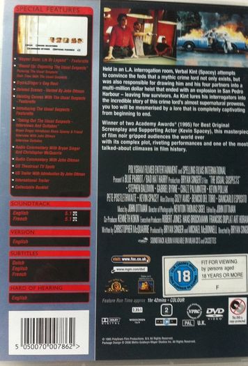 The Usual Suspects [1995] Gabriel Byrne, Kevin Spacey & Benicio Del Toro [Movie 2xDVD] Academy Award Winner
