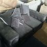 Black 2 seater sofa Image 3