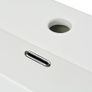 Basin with Faucet Hole Ceramic White 60.5x42.5x14.5 cm Image 5