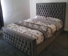 king size Bumber Style Bed frame with Mattress