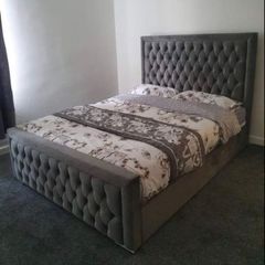 king size Bumber Style Bed frame with Mattress