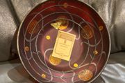 Vintage Czech Design From Miracle Studio Red 7 inch Bowl