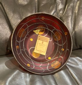 Vintage Czech Design From Miracle Studio Red 7 inch Bowl