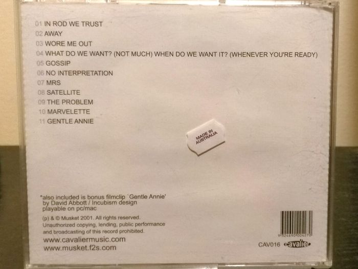 Musket The Gentle Annie Sessions CD Album
