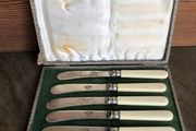Vintage Set Of 6 EPNS Butter Knives