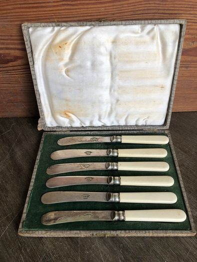 Vintage Set Of 6 EPNS Butter Knives