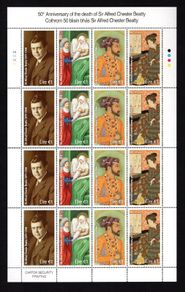 2018 Ireland The 50th Anniversary of the Death of Sir Alfred Chester Beatty, 1875-1968 Commemorative Stamps Sheetlet Plate 1A1A1A1A Mint Never Hinged (MNH)