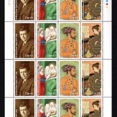 2018 Ireland The 50th Anniversary of the Death of Sir Alfred Chester Beatty, 1875-1968 Commemorative Stamps Sheetlet Plate 1A1A1A1A Mint Never Hinged (MNH)