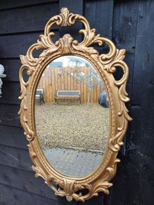 1950/60s Metal Framed Mirror