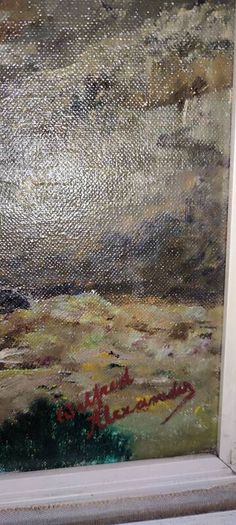 A very old hand-painted painting on canvas