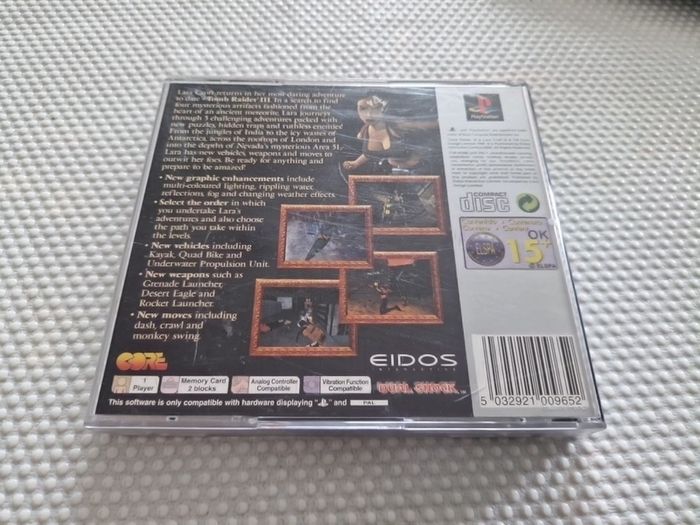 Tomb Raider III PlayStation1 Ps1 PlayStation2 Ps2 Games Original
